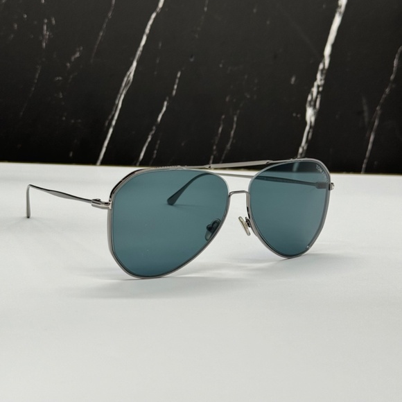 NEW TOM FORD TF853 12V UNISEX AVIATOR SUNGLASSES TOM FORD CHARLES-02 FT0853/S - Picture 8 of 11